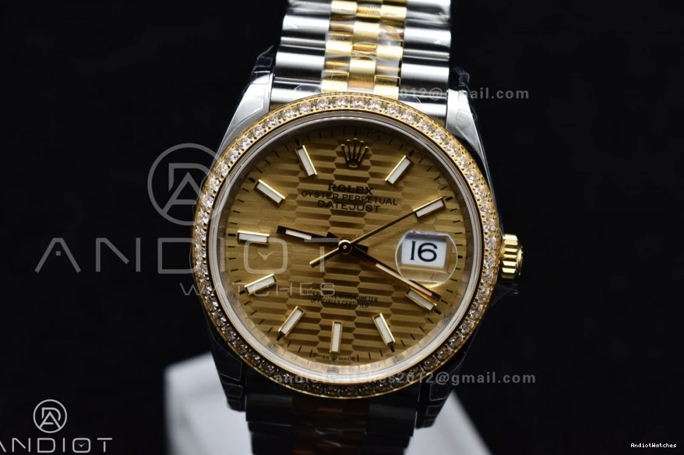 Steel 36 904L YG SS Best Bracelet Jubilee FashionForward on DateJust 126283rbr VS 1:1 Textured Dial 575 Edition VSF 0313